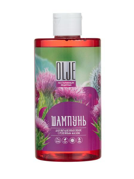 OLJE Натуральный шампунь для окрашенных волос с репейным маслом для поврежденных волос 450 мл в Нижнем Новгороде